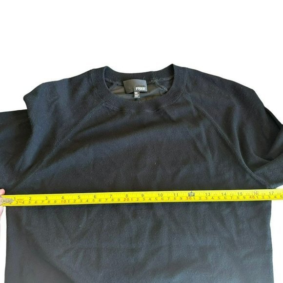 Aritzia Wilfred Free Black Sheer Back Pullover Crewneck Sweater Womens XS - Picture 4 of 5